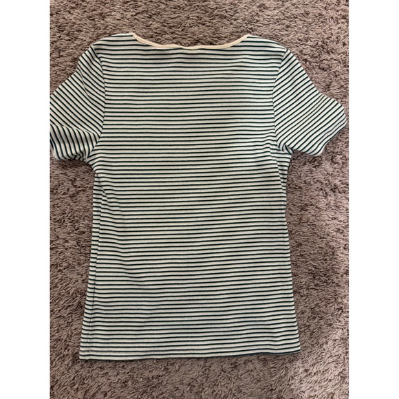 Y2K Levi’s Striped Ribbed Baby Doll Fitted‎ Tee Size medium - Picture 5 of 5